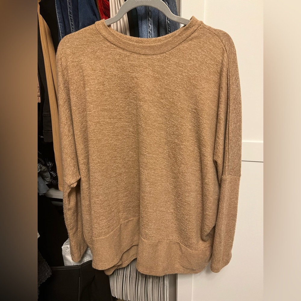 Zenana large camel sweater